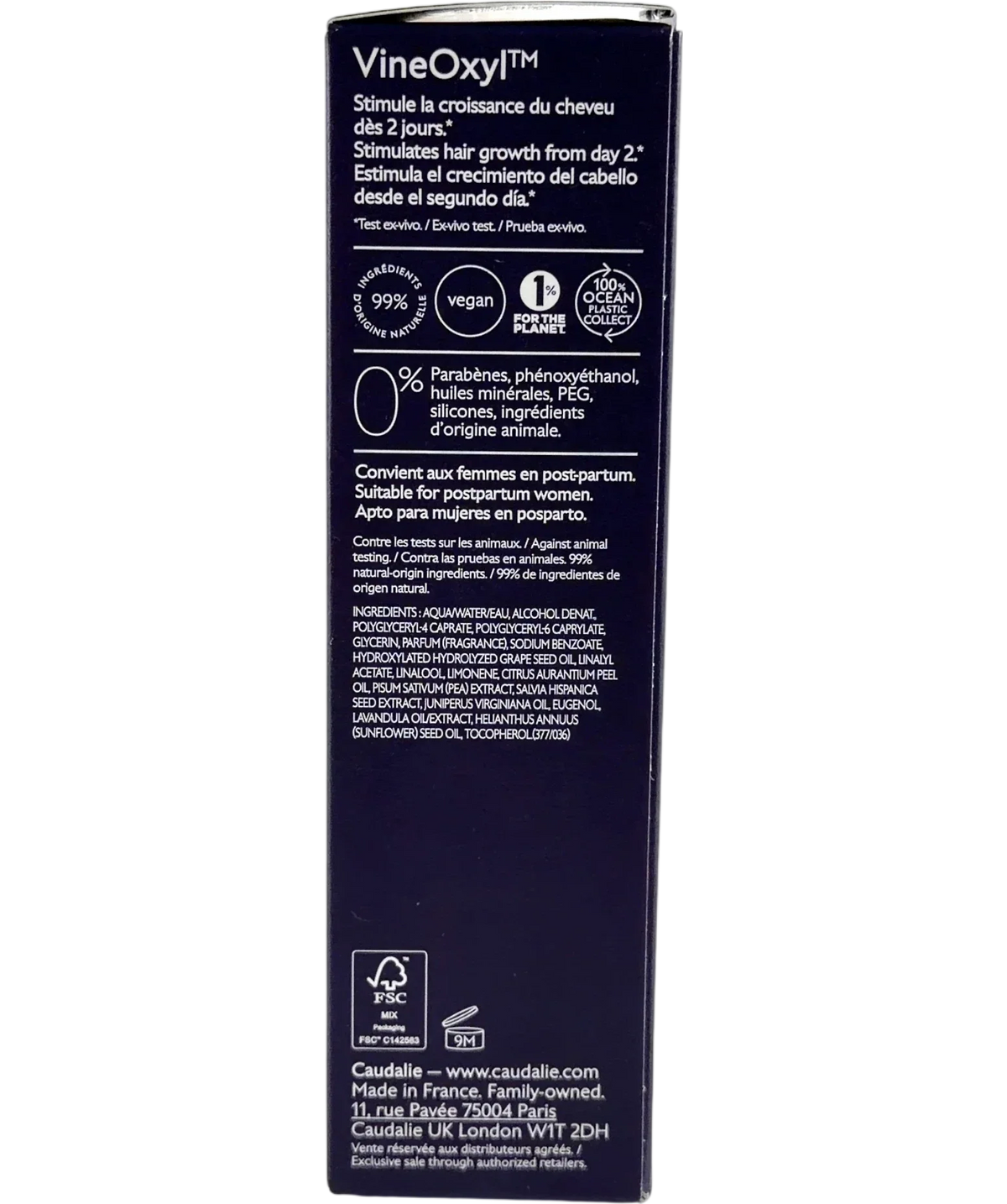 Caudalíe Anti-Hair Loss Serum, size 50ml — back