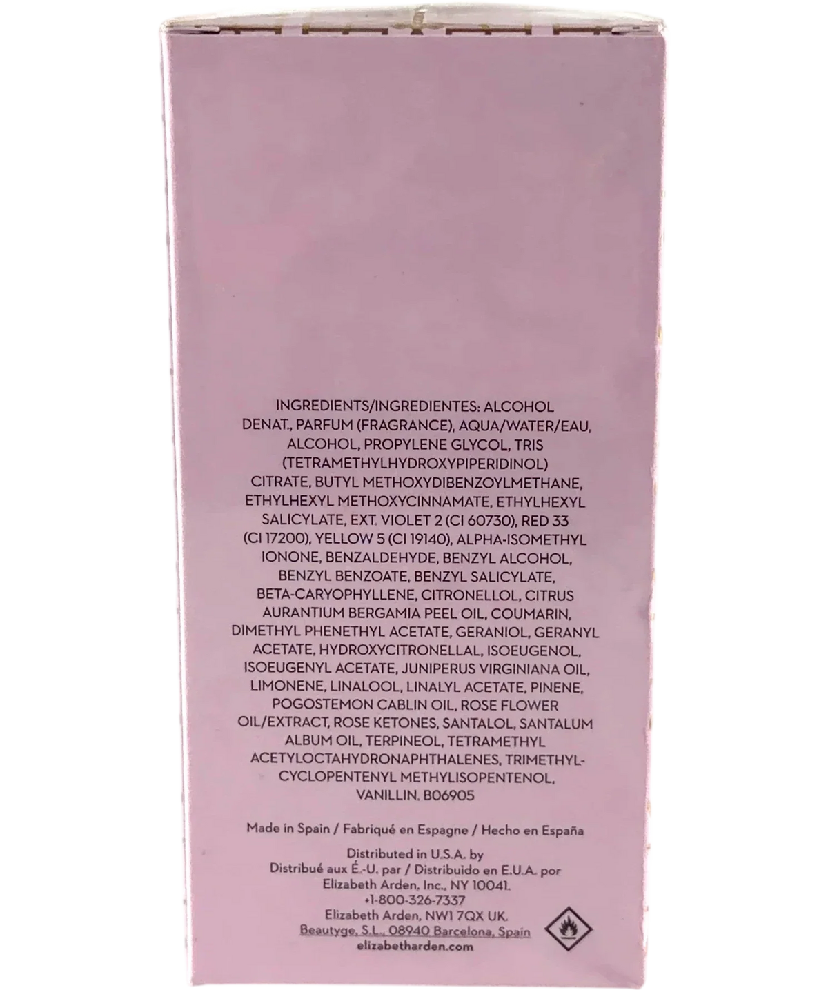 Elizabeth Arden eternal AURA, size 50ml — back