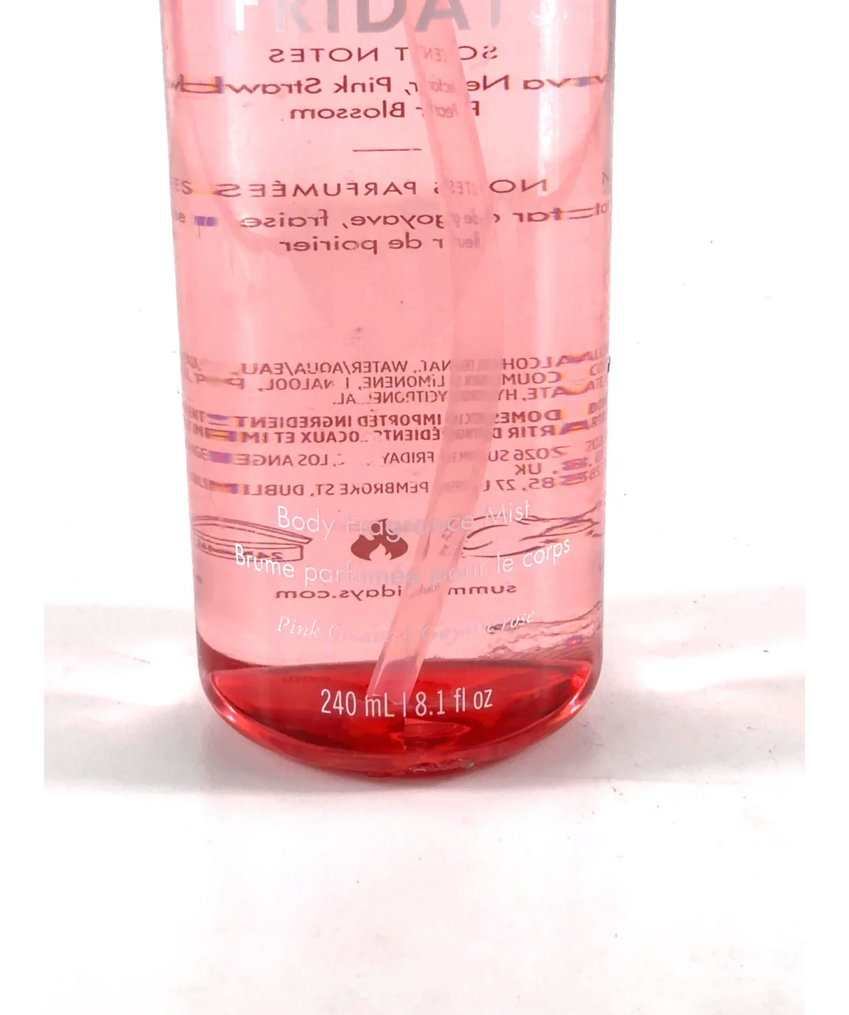 Summer Fridays Pink Guava & Pear Blossom Shade, size 240ml — care label