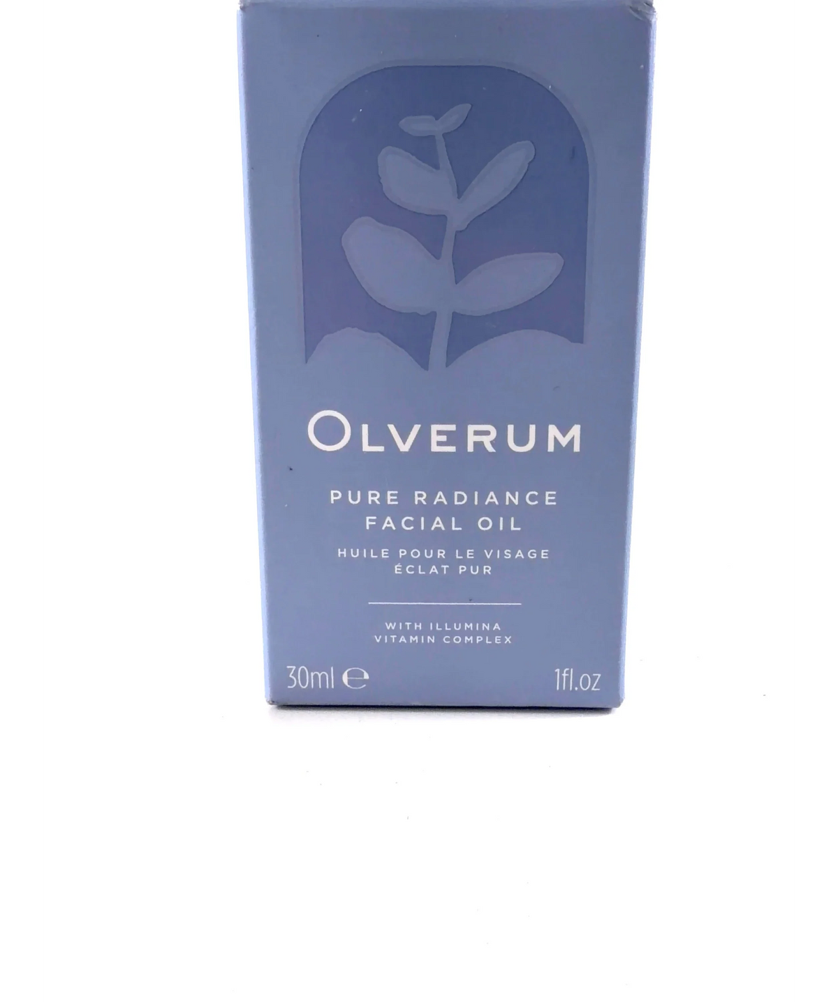 olverum Pure Radiance Facial Oil, size 30ml — label