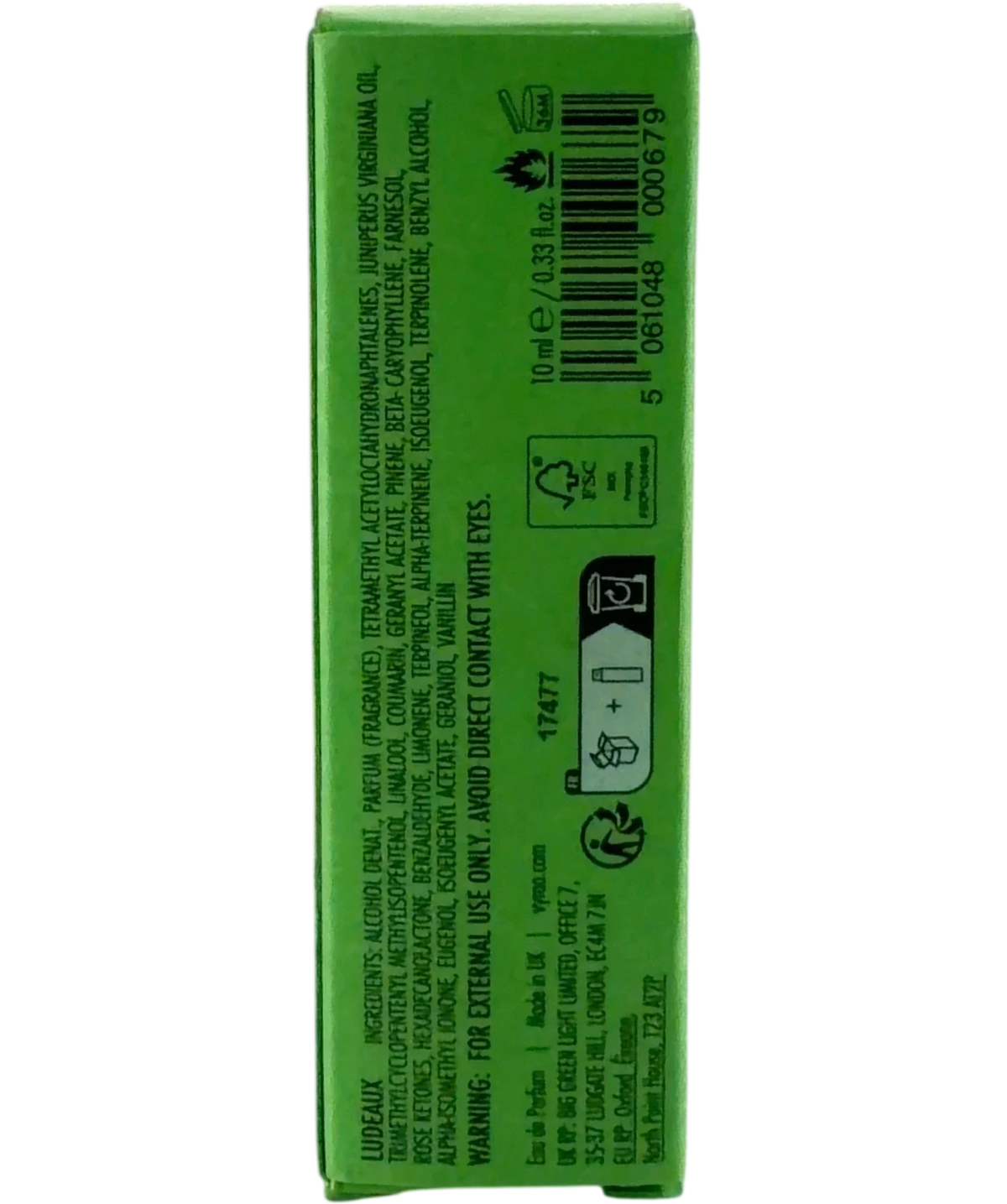 Vyrao Ludeaux, size 10ml — back