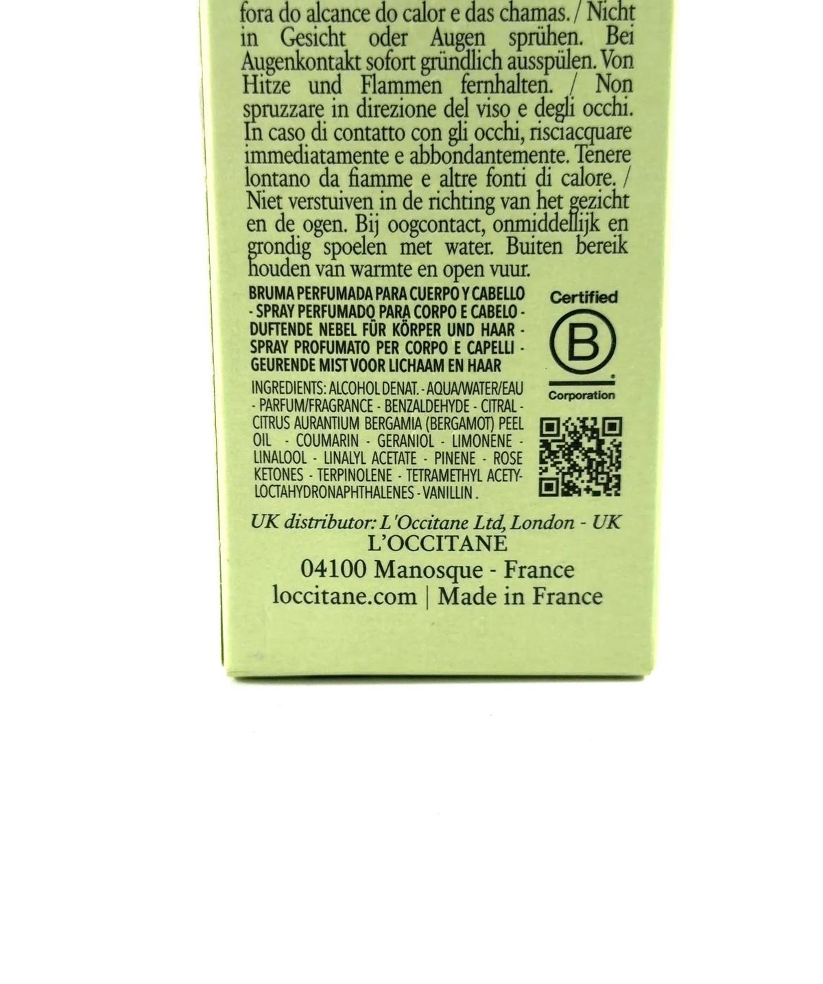 Loccitane AMANDE SUBLIME, size 100ml — fabric detail