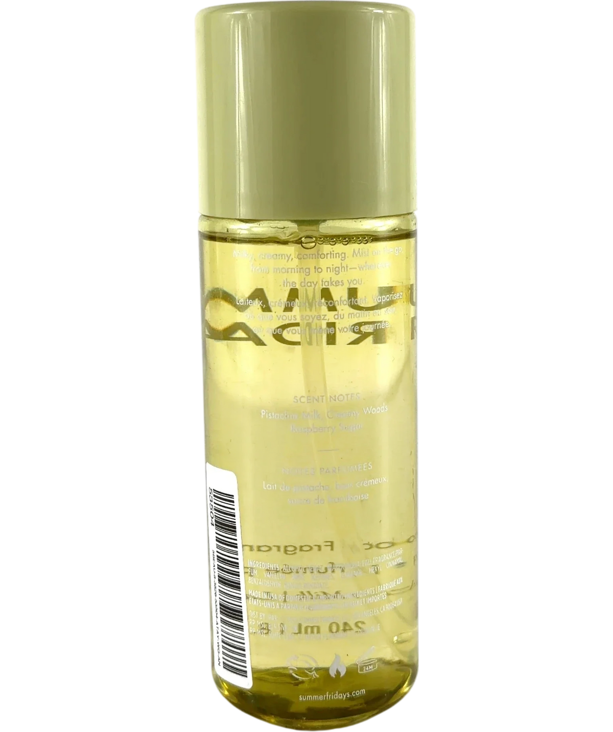 Summer Fridays Pistachio Milk Pistachio Milk Body Fragrance Mist, size 240ml — back