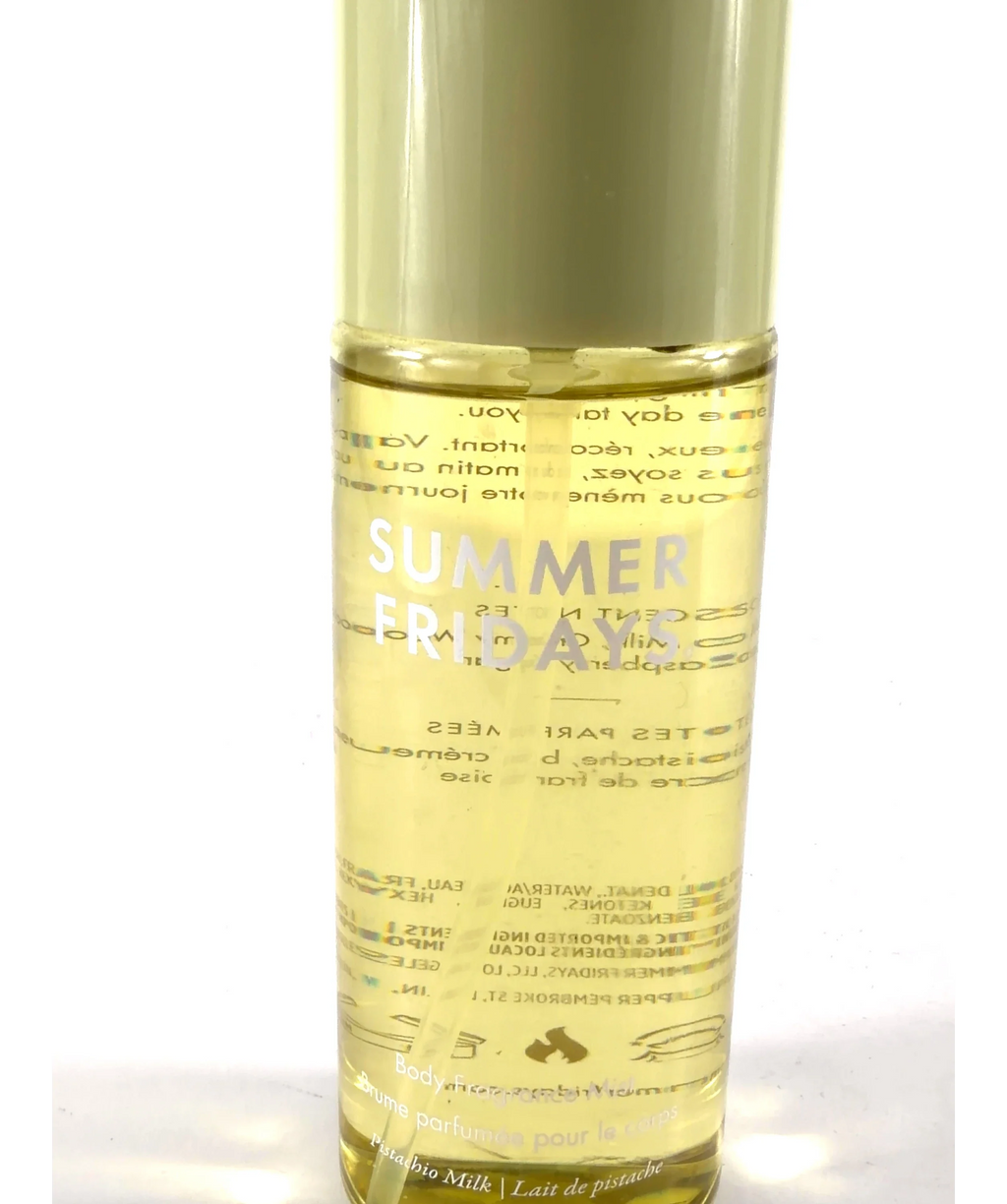 Summer Fridays Pistachio Milk Pistachio Milk Body Fragrance Mist, size 240ml — label