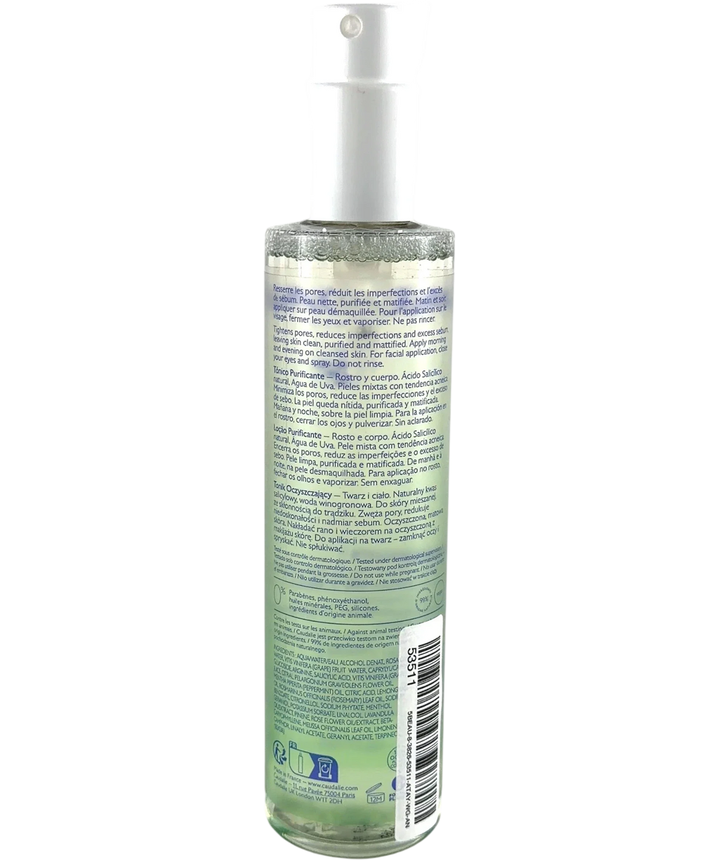 Caudalie Vinopure, size 200ml — back