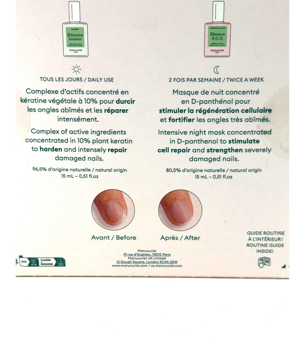 Manucurist Day & Night Duo, size 15ml — care label