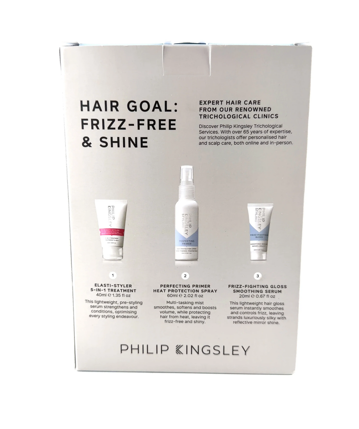 Philip Kingsley Hair Goal / Frizz-Free & Shine Gift Set Trio, size 40ml — fabric detail