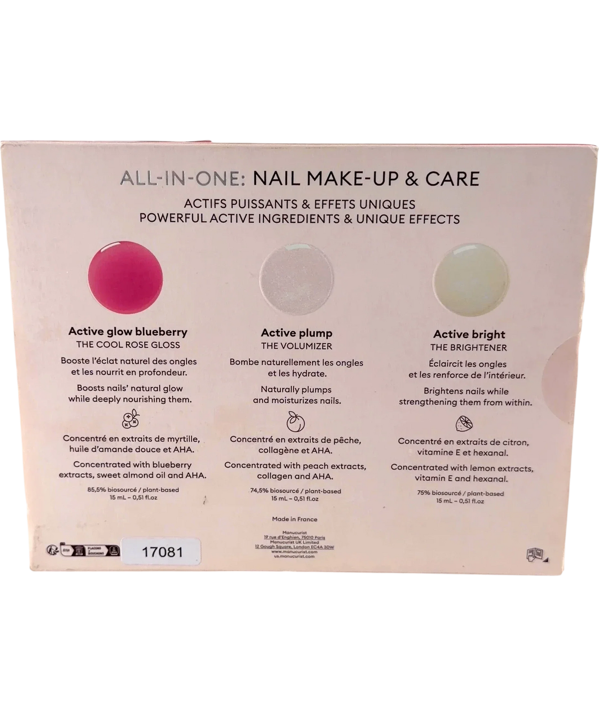 Manucurist Active icons trio, size 15ml — back