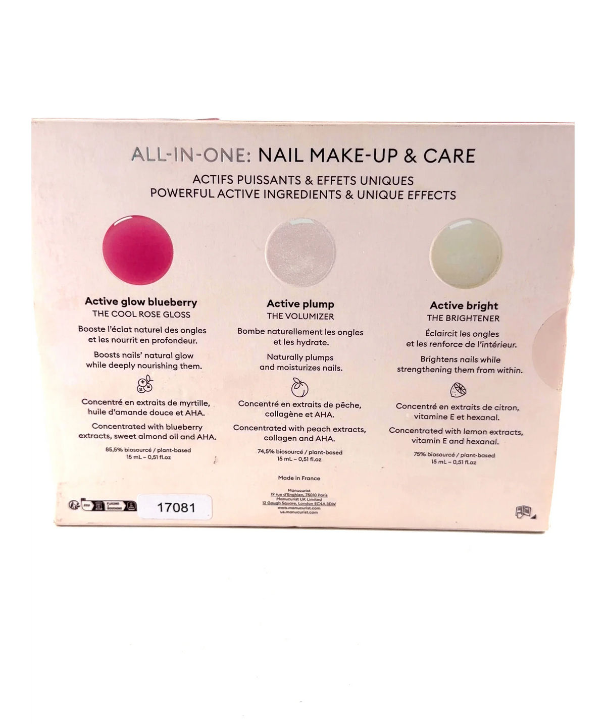 Manucurist Active icons trio, size 15ml — care label