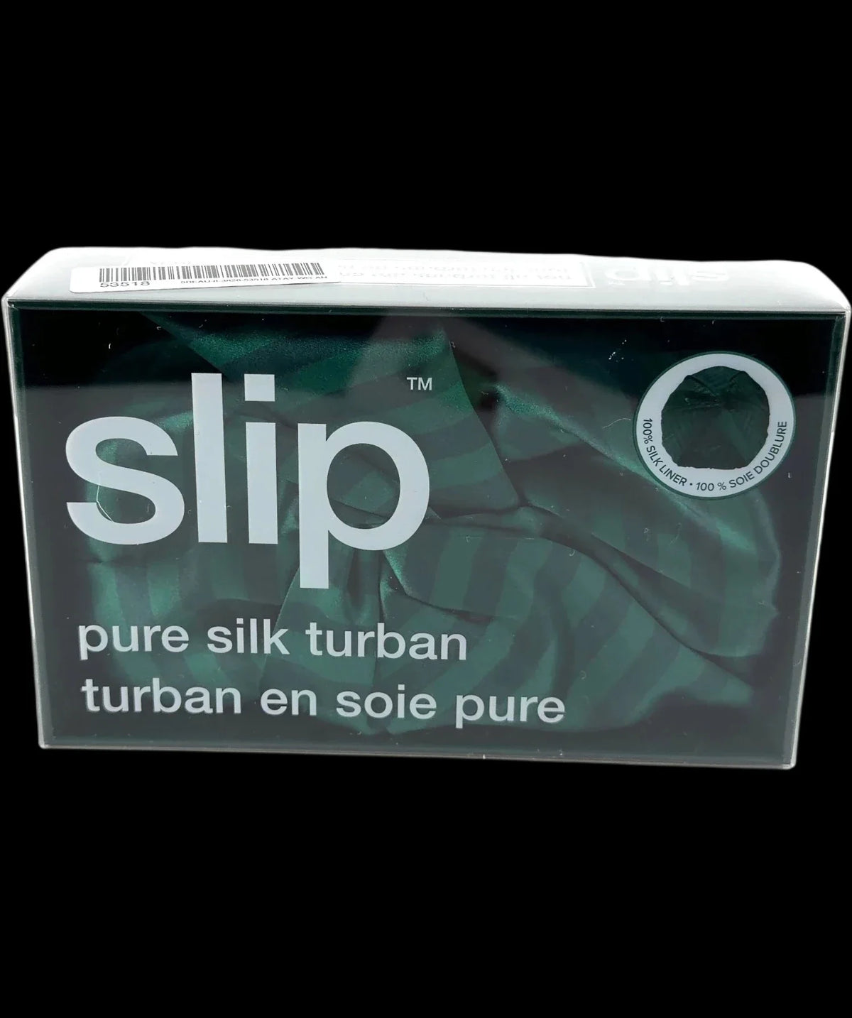 Slip Slip Pure Silk Turban Emerald Green One Size — detail