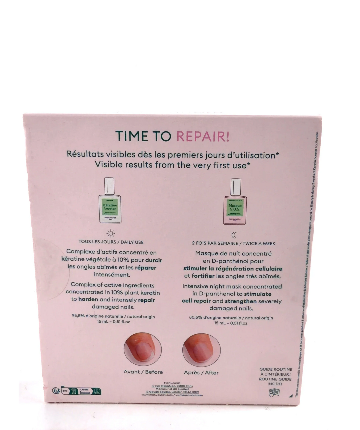 Manucurist DUO DAY & NIGHT, size 15ml — care label