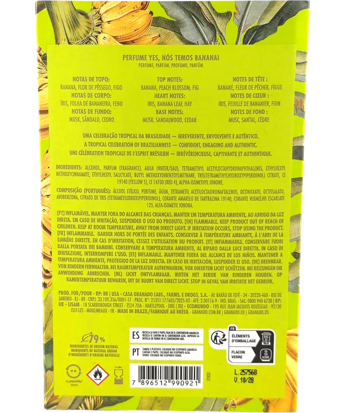 granado Yes, Nós Temos Banana!, size 75ml — back