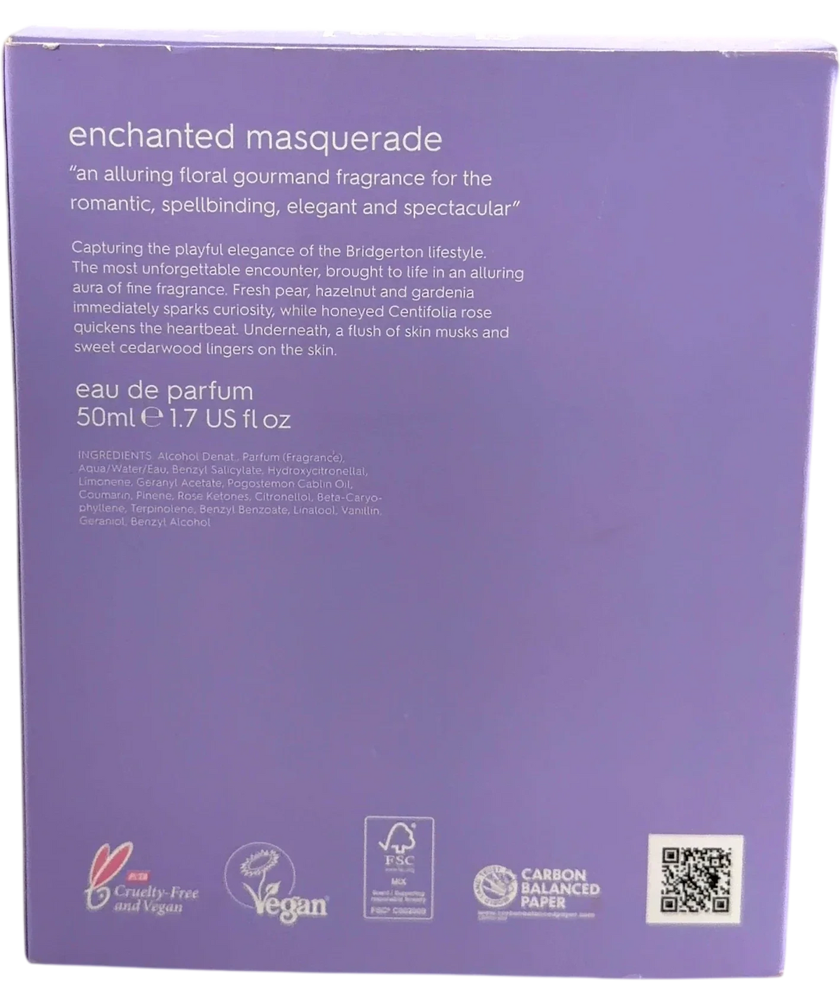 FLORAL STREET Enchanted Masquerade Eau de Parfum, size 50ml — back