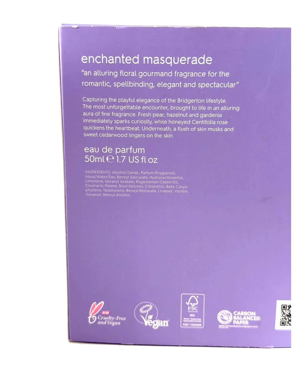 FLORAL STREET Enchanted Masquerade Eau de Parfum, size 50ml — fabric detail