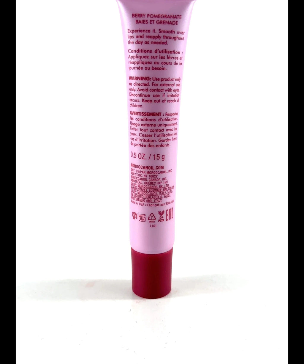 Moroccanoil Berry Pomegranate Moroccanoil Berry Pomegranate Lip Balm 15ml, size 15g — label