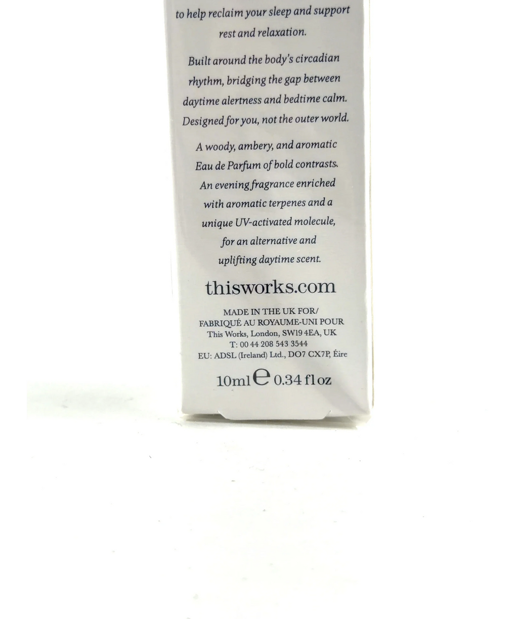This Works own time, size 10ml — care label