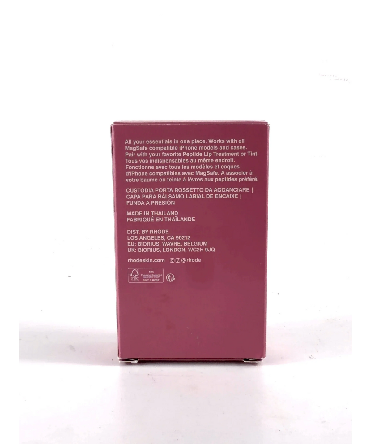 Rhode pink Snap-On Lip Case — fabric detail