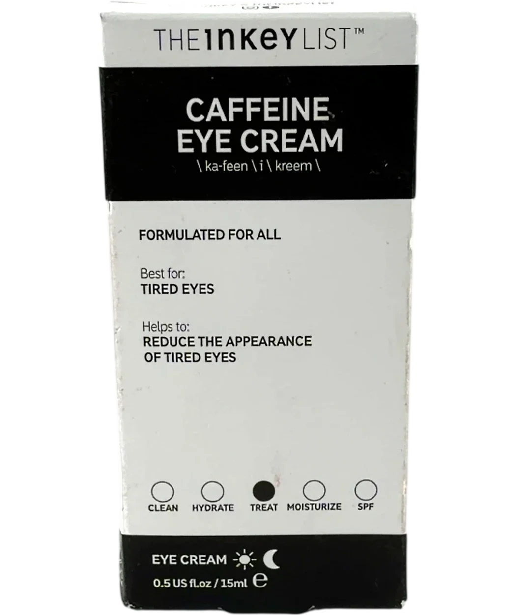 The Inkey List CAFFEINE EYE CREAM, size 15ml — front