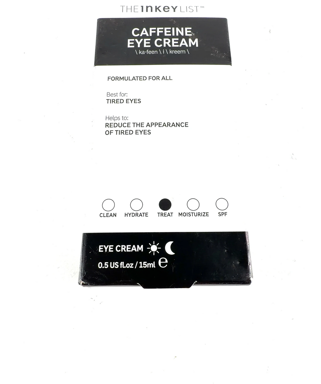 The Inkey List CAFFEINE EYE CREAM, size 15ml — care label