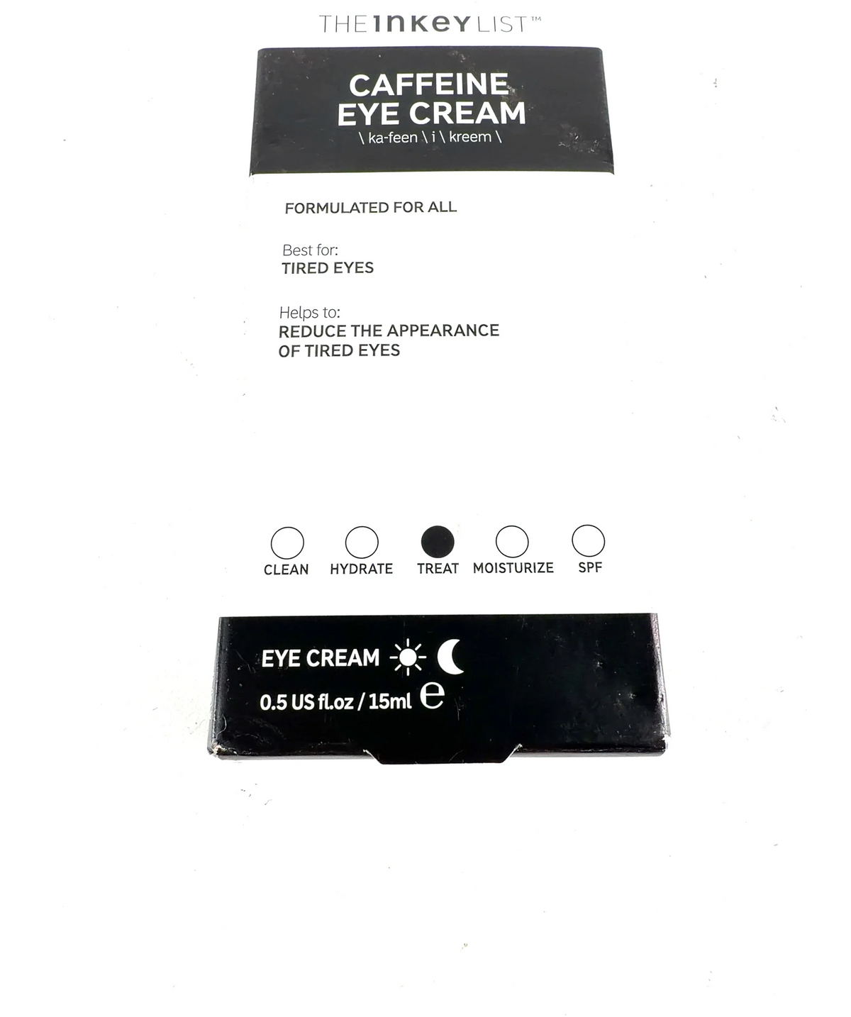 The Inkey List CAFFEINE EYE CREAM, size 15ml — care label