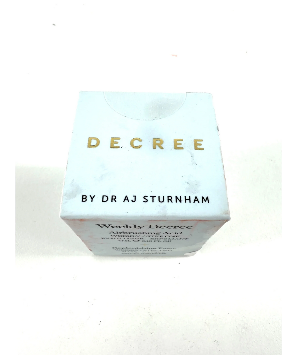 decree Decree Weekly Decree Exfoliator and Mask Single Treatment, size 4ml — label