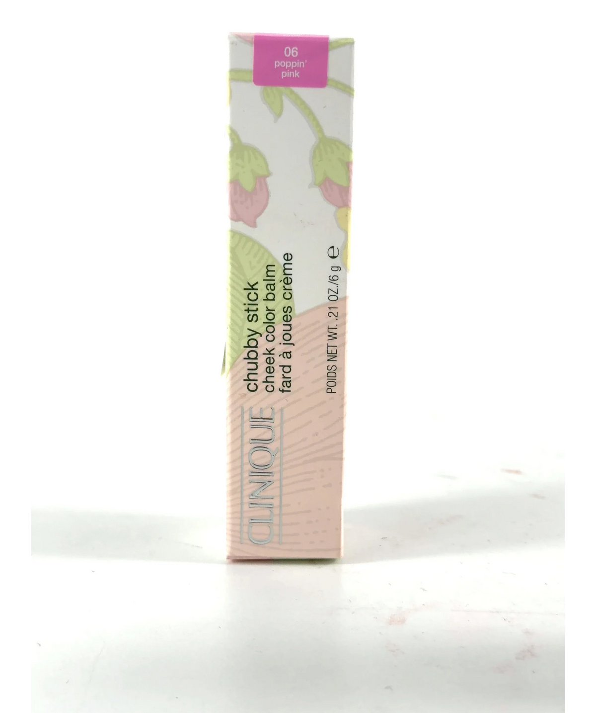 Clinique 06 poppin' pink Clinique Chubby Stick Cheek Colour Balm 06 Poppin' Pink 6g, size 6g — label