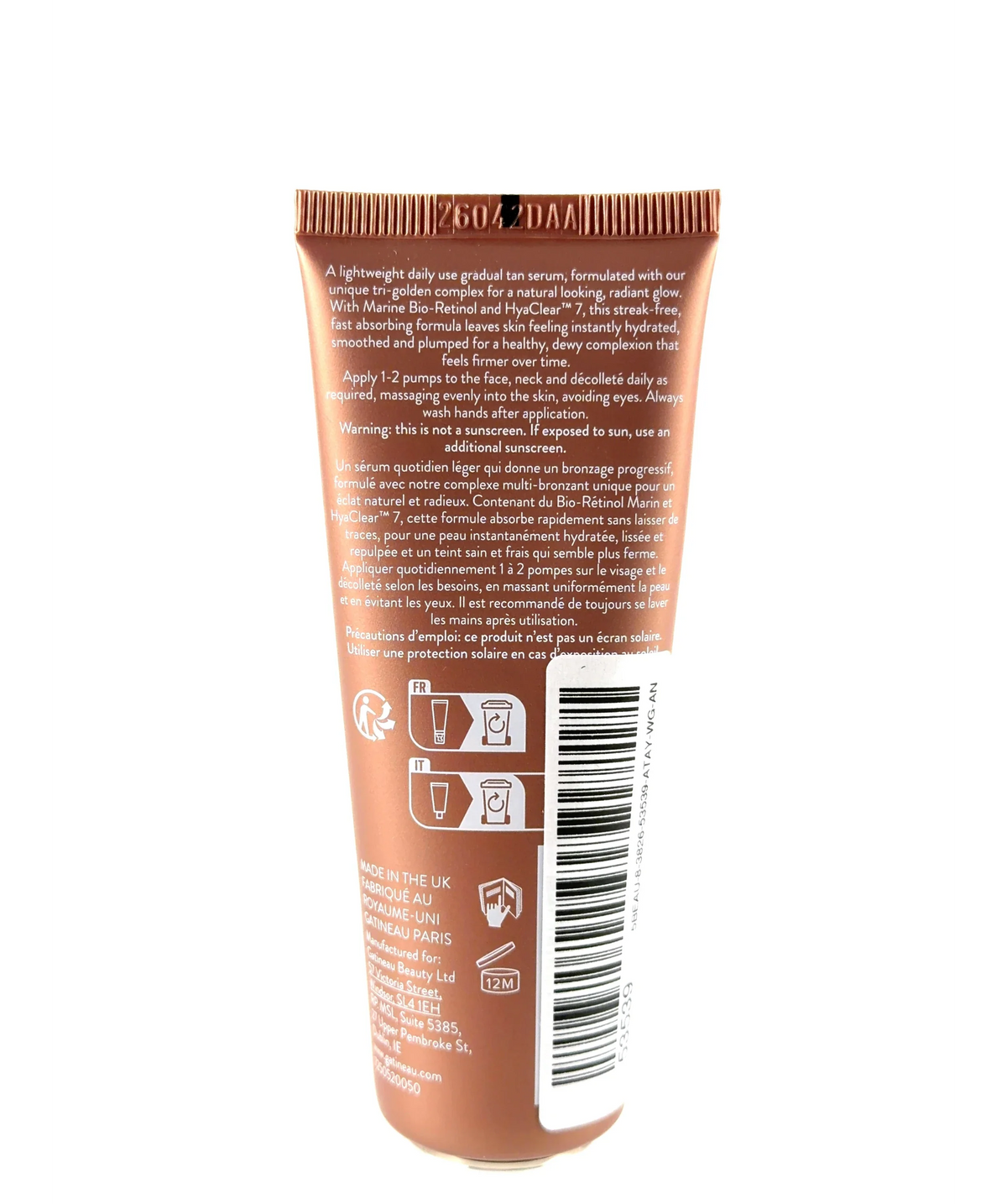 gatineau LIGHT / MEDIUM GOLDEN GLOW GRADUAL TAN FACE SERUM, size 50ml — detail