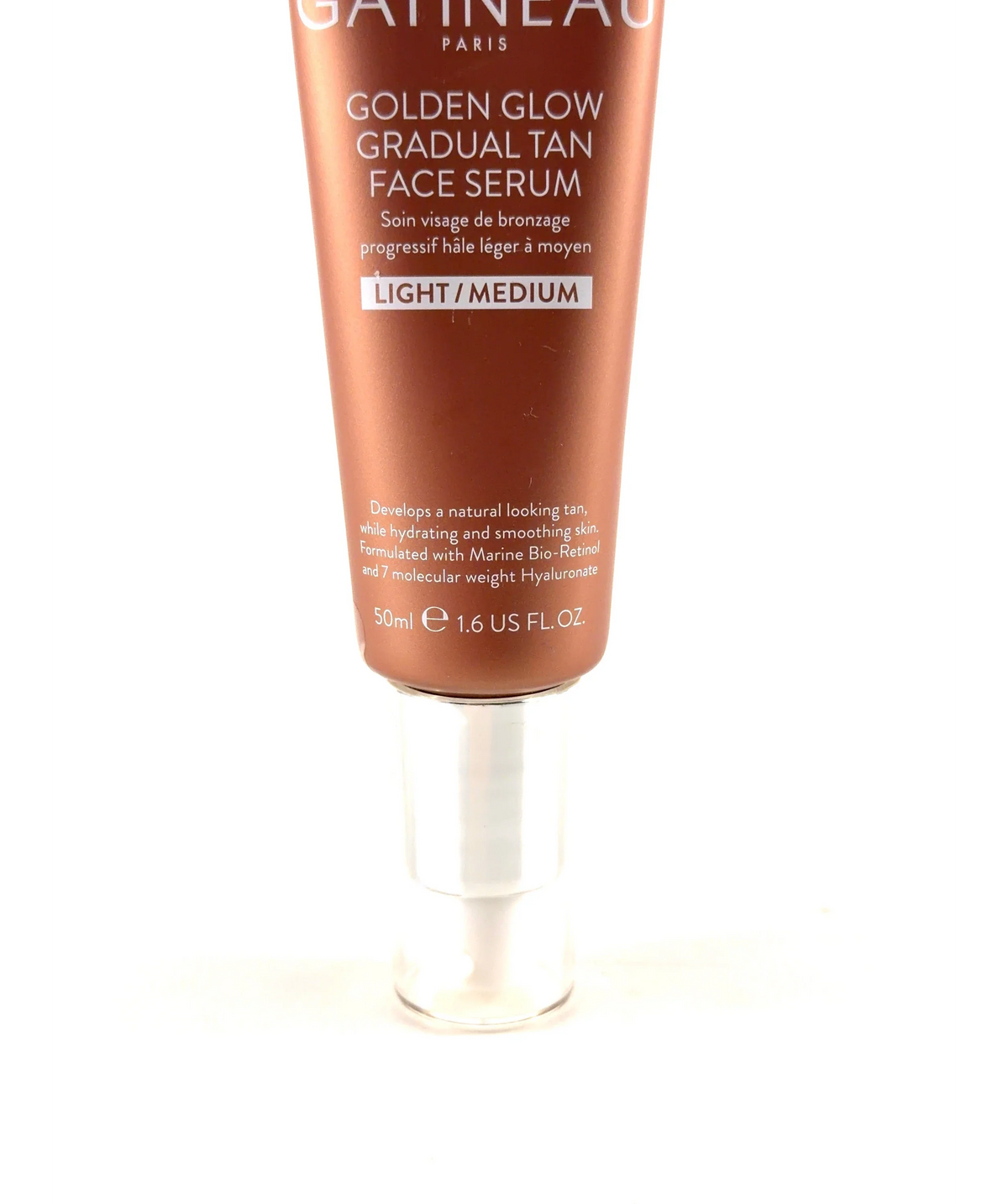 gatineau LIGHT / MEDIUM GOLDEN GLOW GRADUAL TAN FACE SERUM, size 50ml — care label
