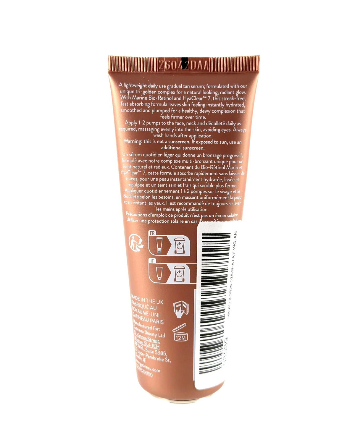 gatineau LIGHT / MEDIUM GOLDEN GLOW GRADUAL TAN FACE SERUM, size 50ml — fabric detail
