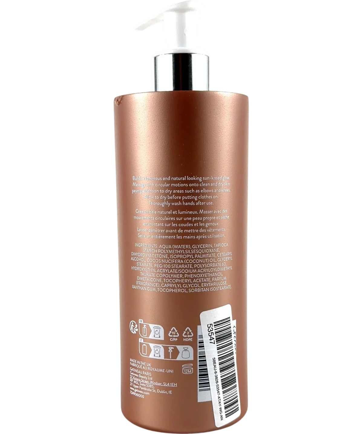 gatineau Golden Glow Gradual Tan (400ml), size 400ml — back