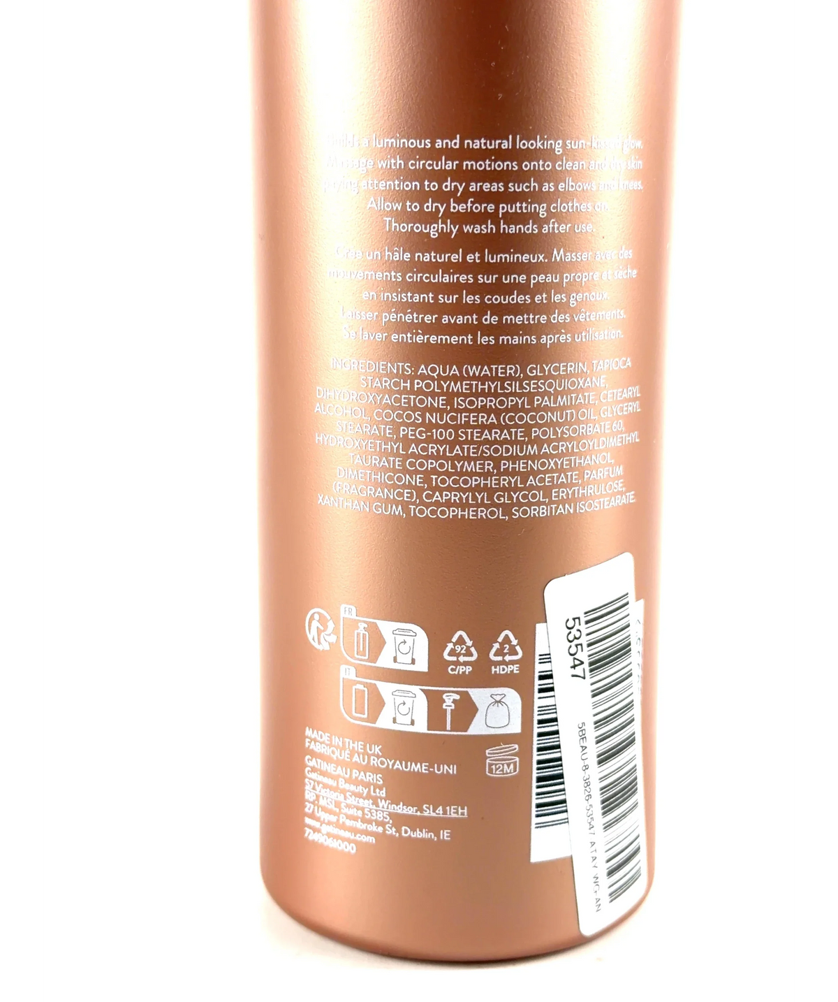gatineau Golden Glow Gradual Tan (400ml), size 400ml — fabric detail