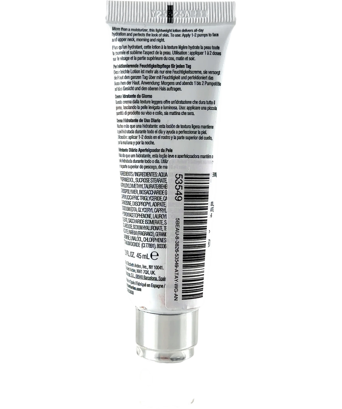 Elizabeth Arden Eight Hour HydraPlay Skin Perfecting Daily Moisturizer, size 45ml — back