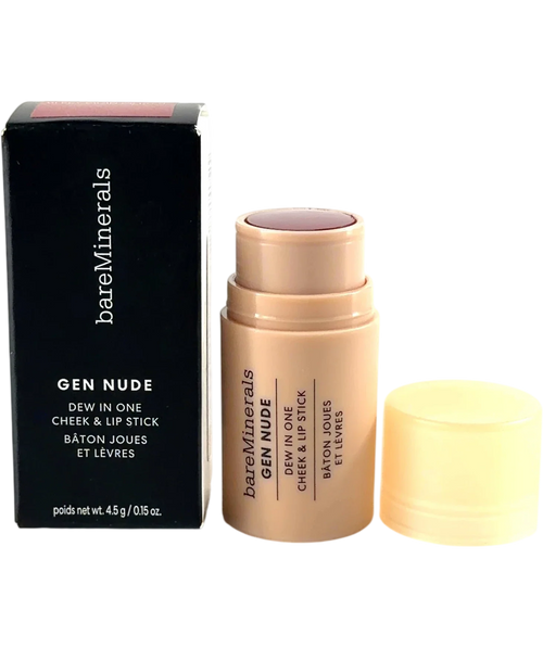 bareMinerals BERRY ME IN MERLOT GEN NUDE Dew in One Cheek & Lip Stick, size 4.5g — front