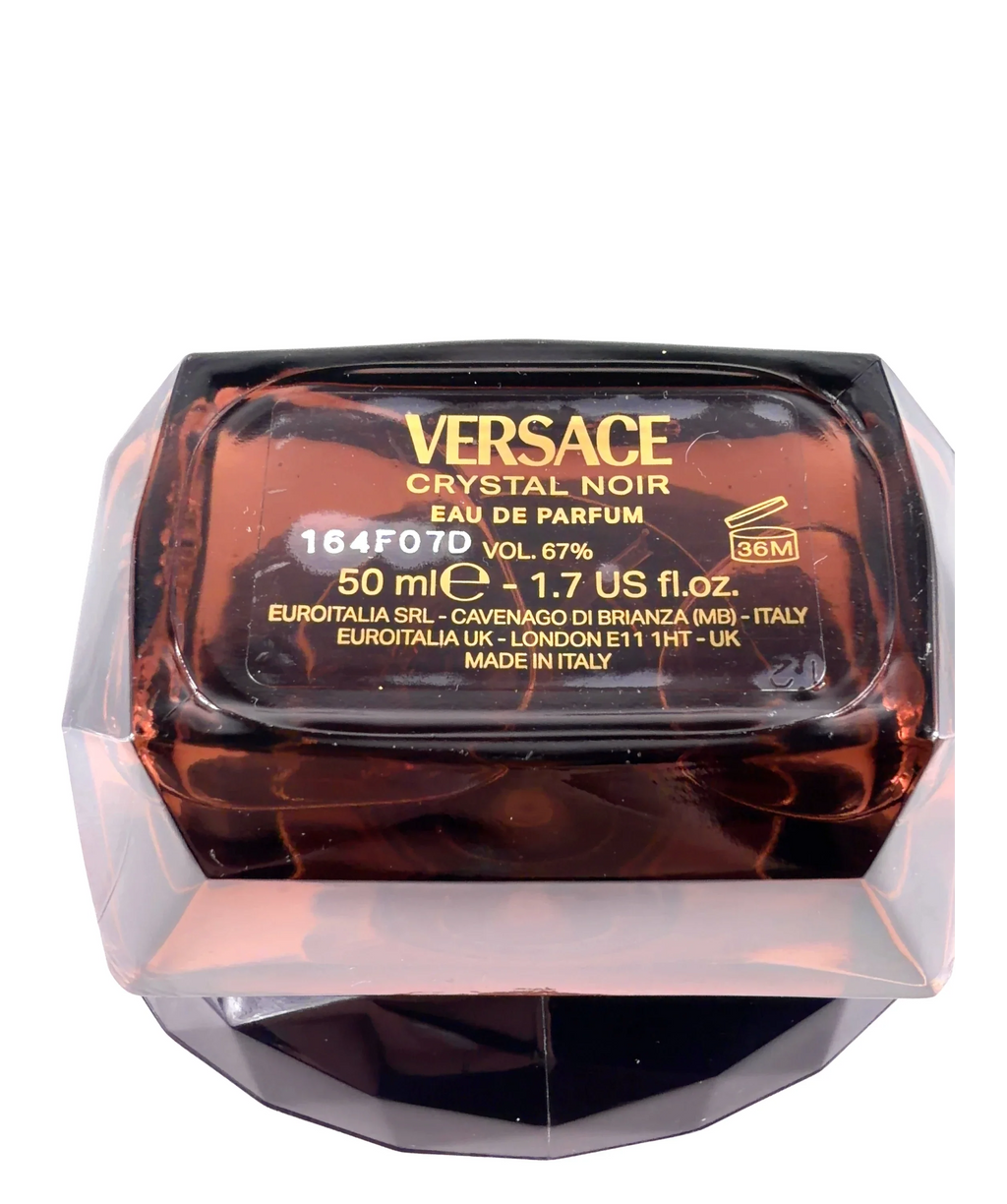 Versace CRYSTAL NOIR, size 50ml — care label