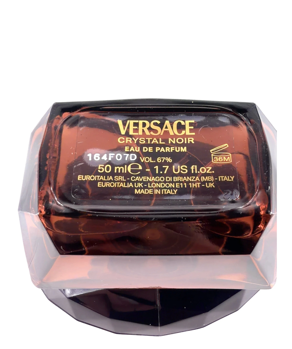 Versace CRYSTAL NOIR, size 50ml — care label