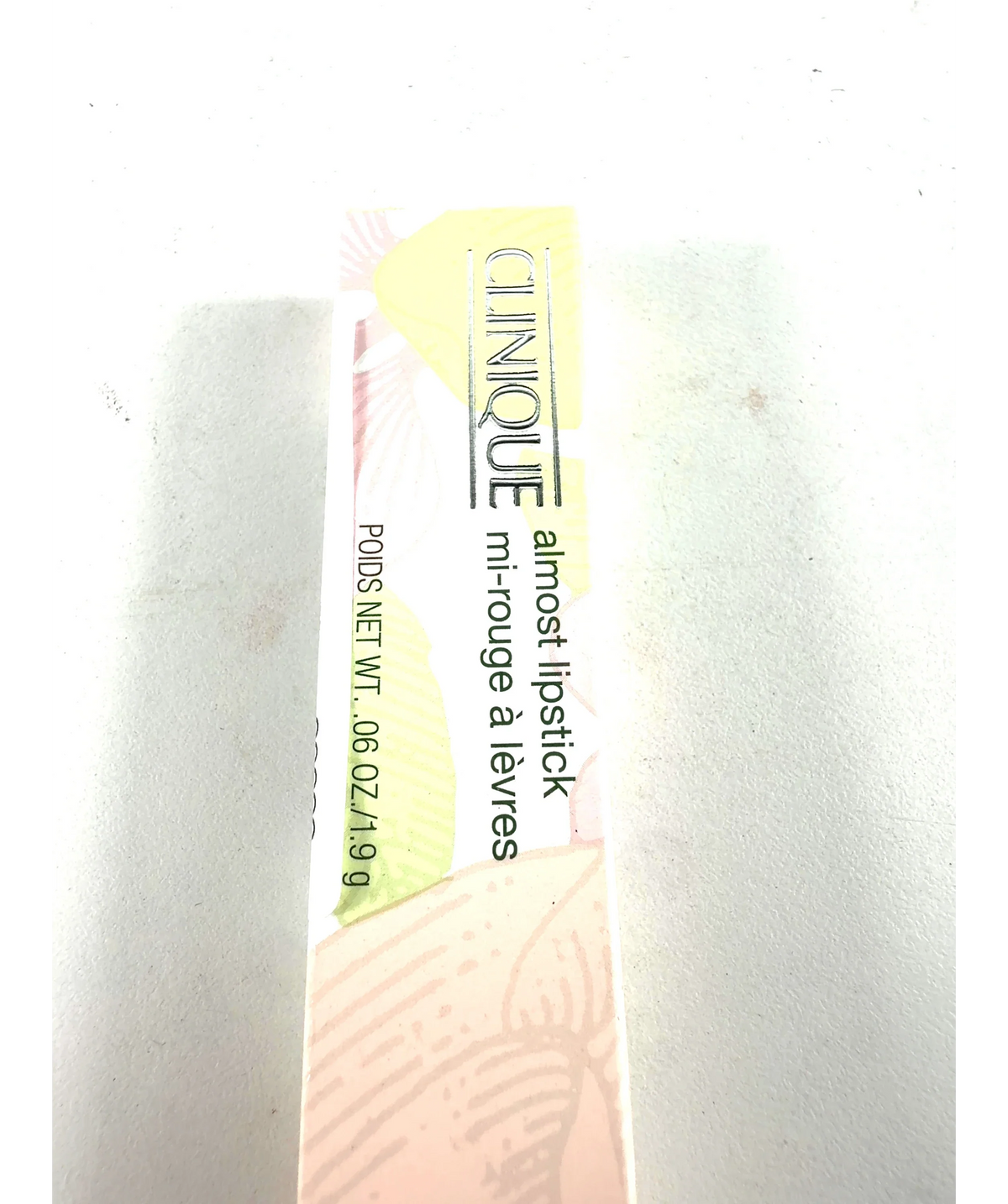 Clinique 44 pink honey Almost Lipstick, size 1.9g — care label