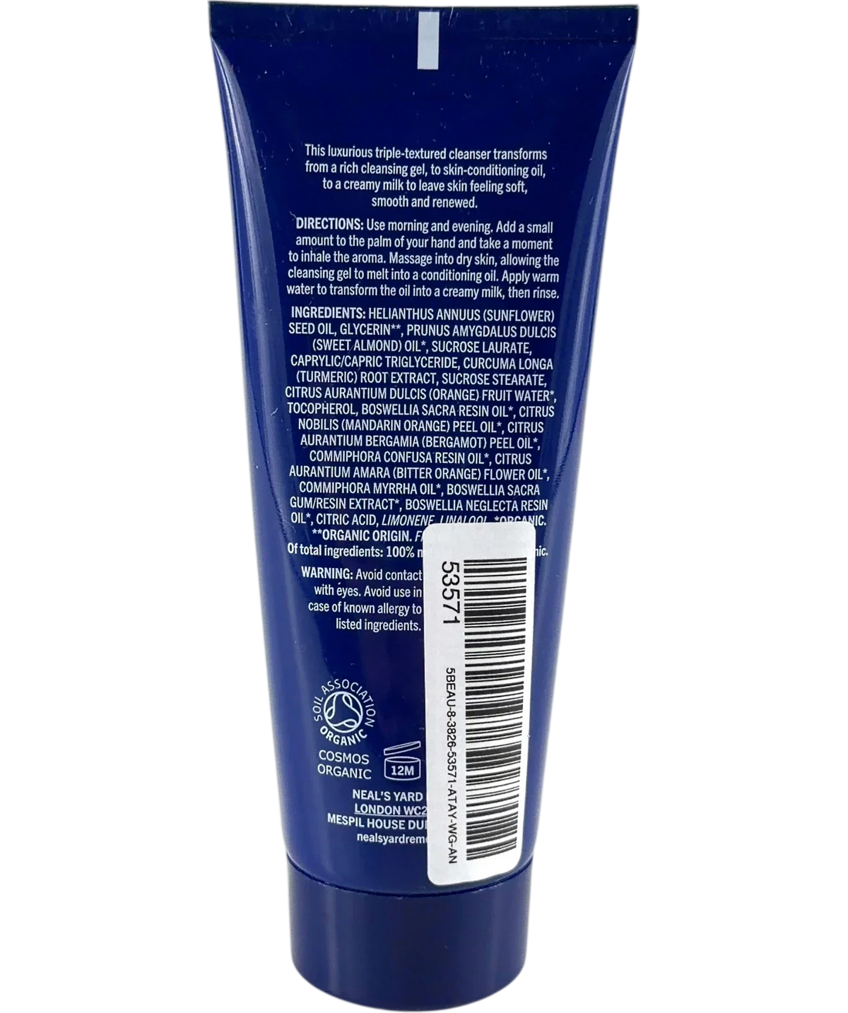 Neal's Yard FRANKINCENSE INTENSE, size 100ml — back