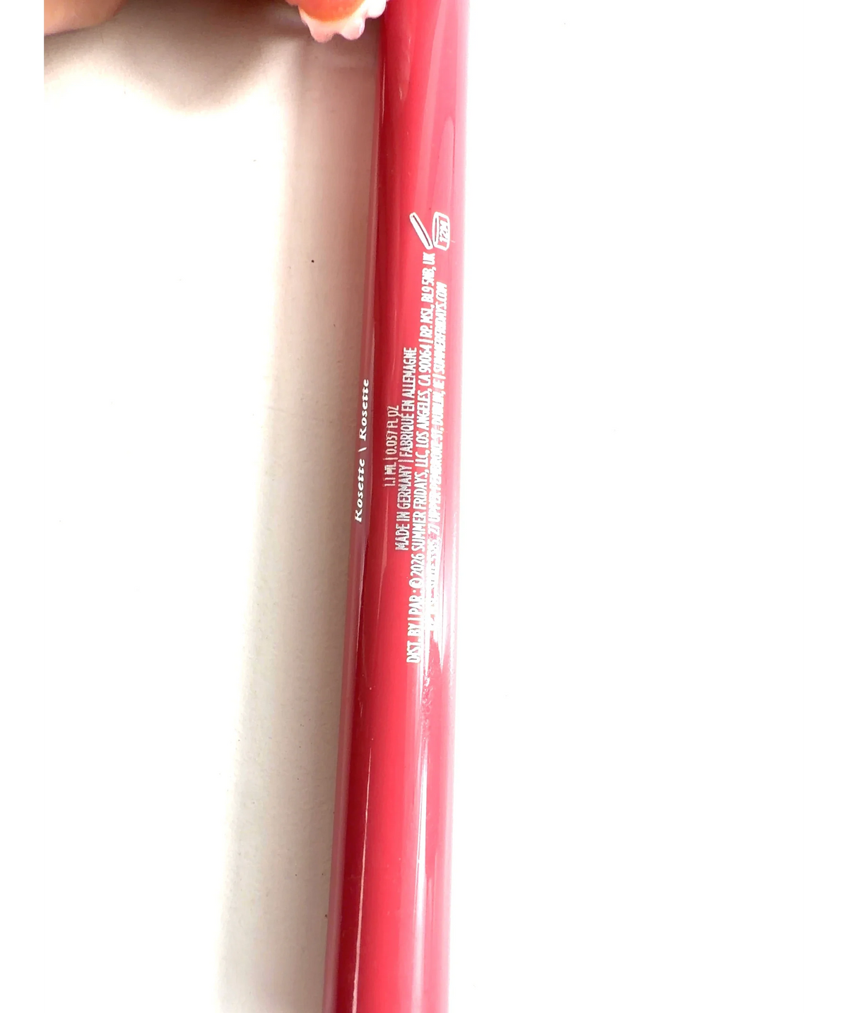 Summer Fridays Rosette Flushed Lip Stain, size 1.1ml — care label