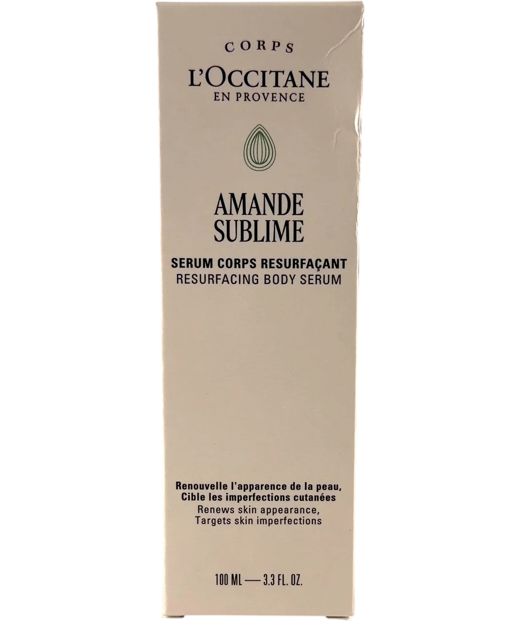 Loccitane Amande Sublime Resurfacing Body Serum, size 100ml — front
