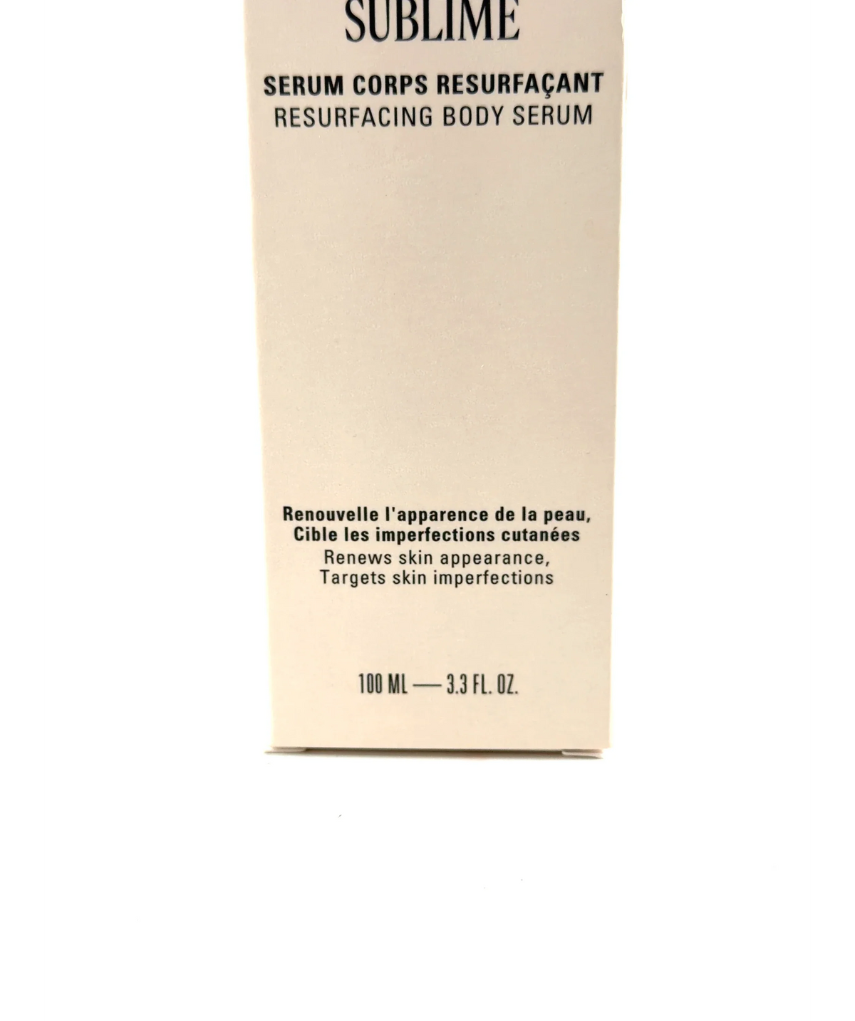 Loccitane Amande Sublime Resurfacing Body Serum, size 100ml — care label