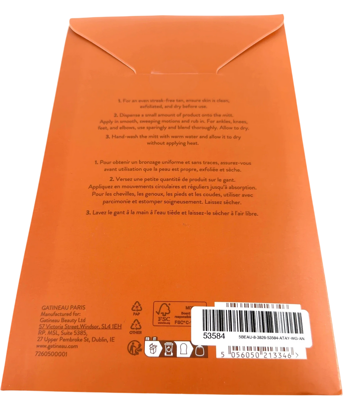 gatineau GOLDEN GLOW LUXURY TANNING MITT — back
