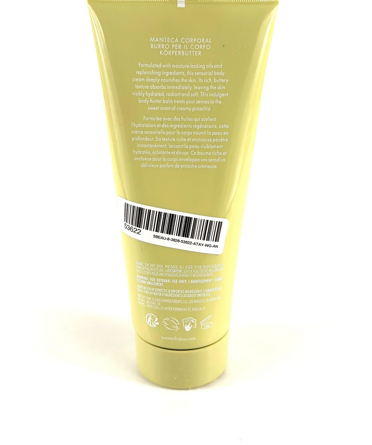 Summer Fridays Pistachio Milk Shade, size 200ml — fabric detail