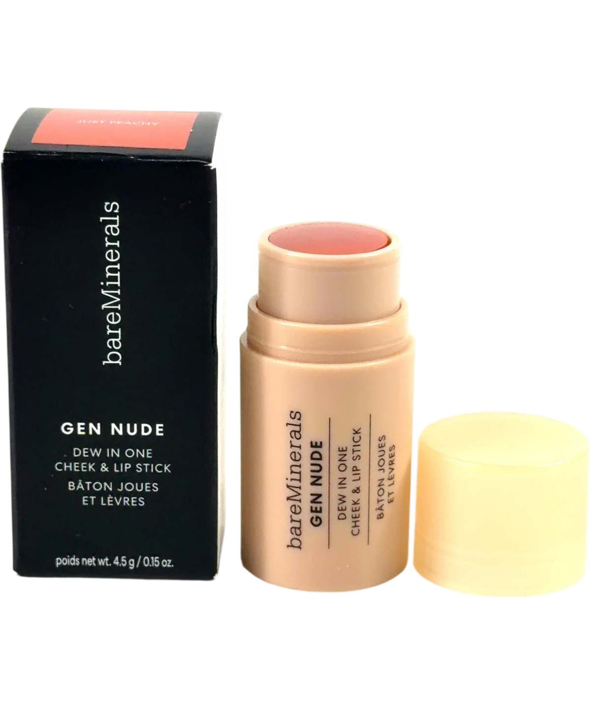 bareMinerals JUST PEACHY GEN NUDE DEW IN ONE, size 4.5g — front