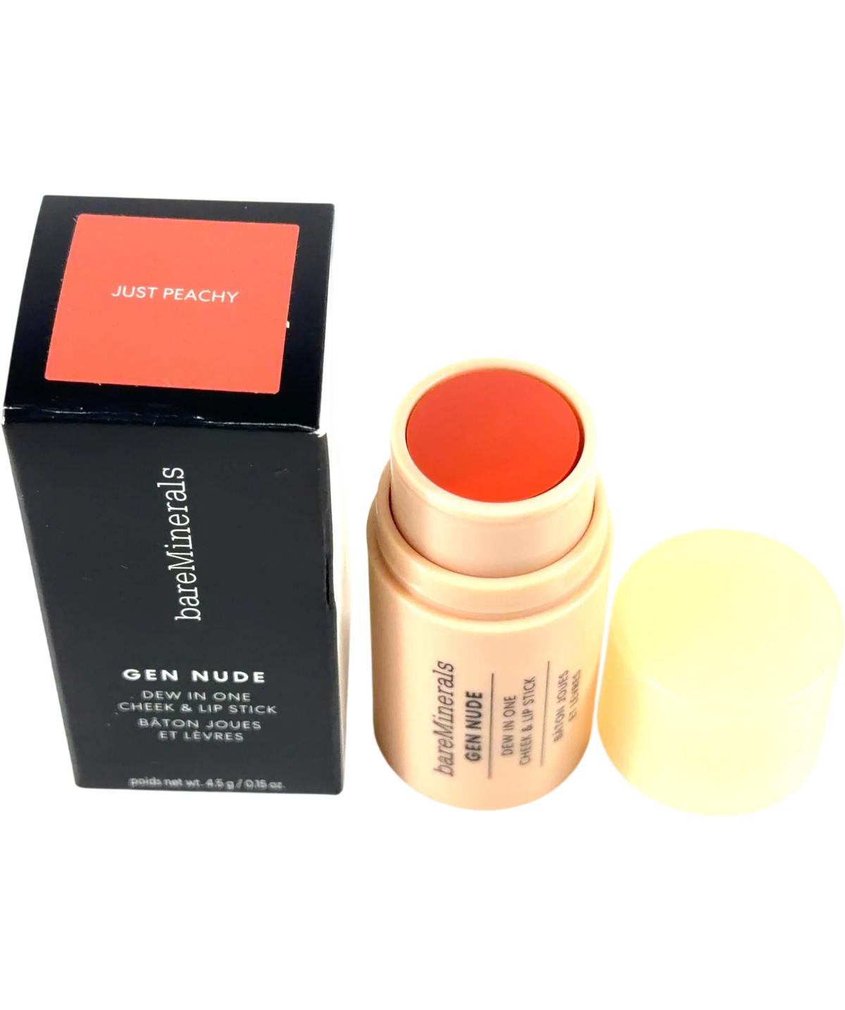 bareMinerals JUST PEACHY GEN NUDE DEW IN ONE, size 4.5g — back