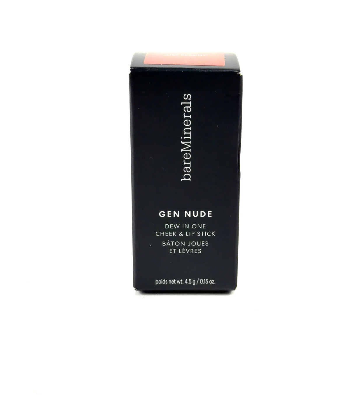 bareMinerals JUST PEACHY GEN NUDE DEW IN ONE, size 4.5g — care label