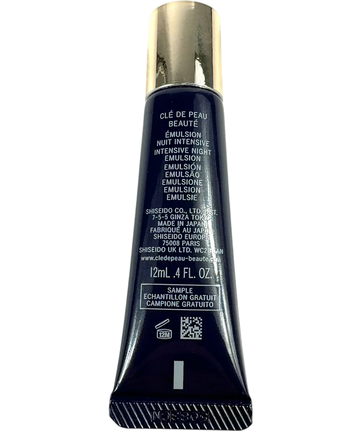 Clé de Peau Beauté Intensive Night Emulsion, size 12ml — back