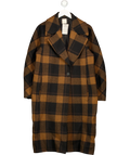 H&M Brown Oversized Wool-Blend Coat, size UK 10 — front