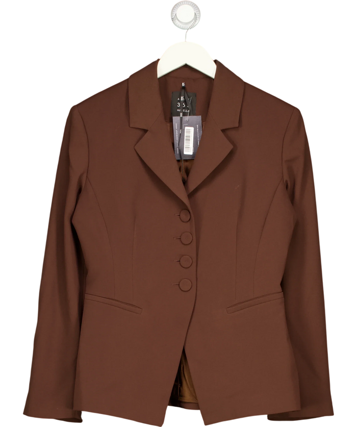 Marella Brown Lapel Blazer, UK 10