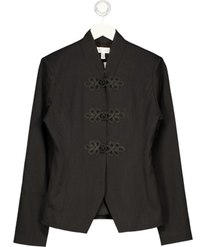 Pretty Lavish Hollyn Knot Detail Long Sleeve Jacket Black UK 8