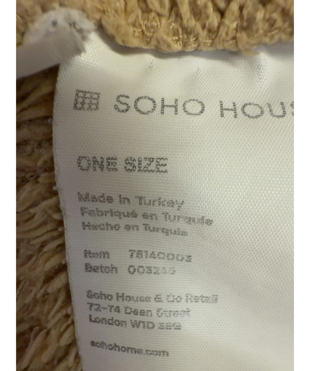 Soho House Beige House Robe — care label